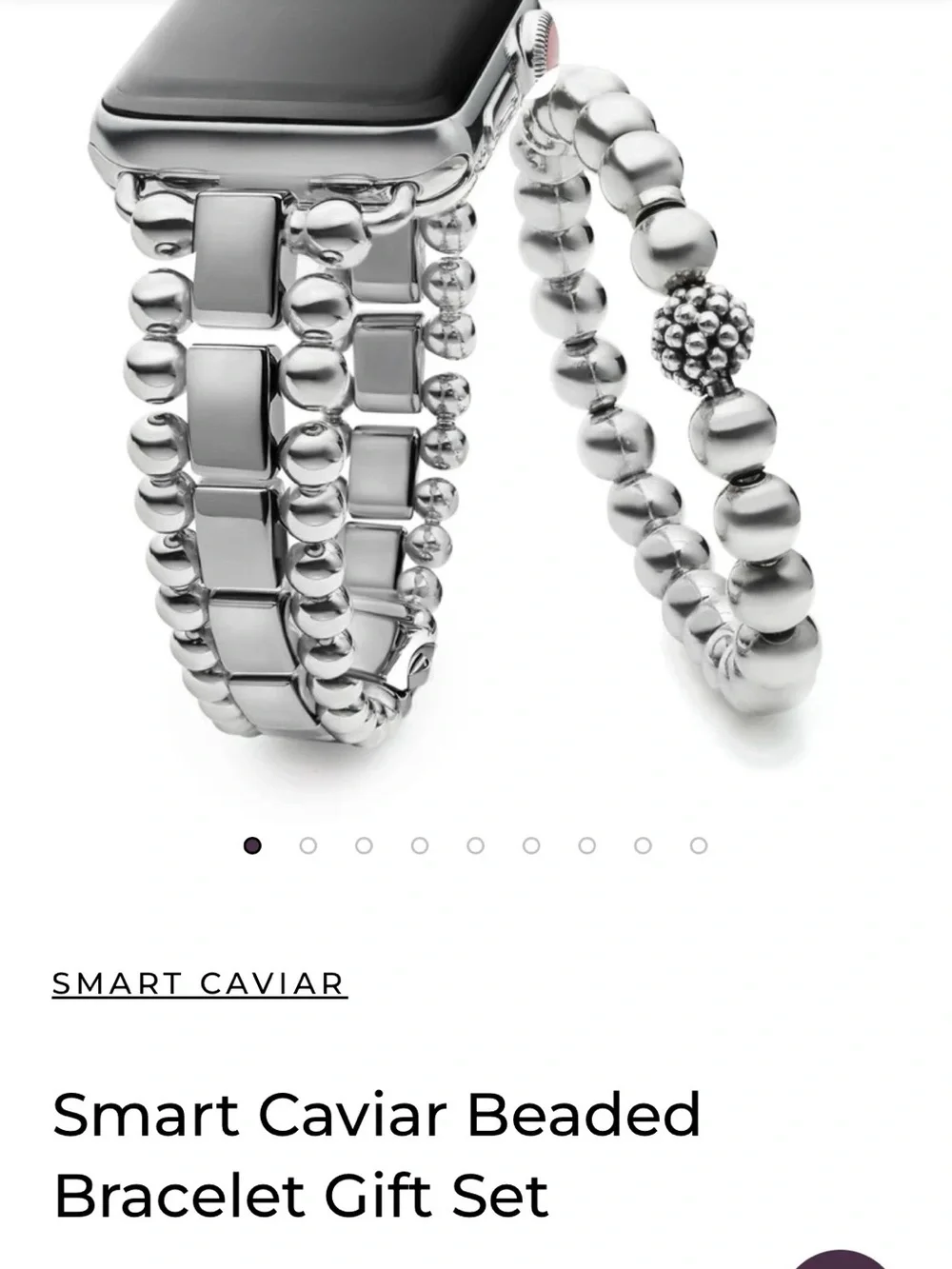 LAGOS Silver Beaded Bracelet with Silver Watch Band
